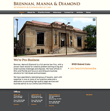 Homepage for Brennan, Manna & Diamond