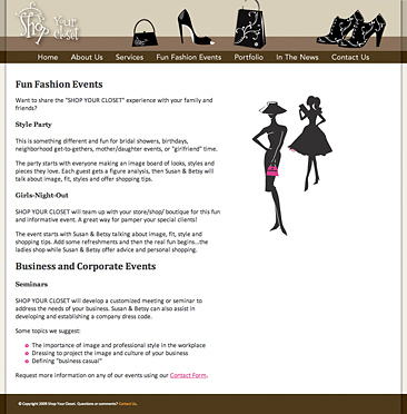 Sub-page for Shop Your Closet