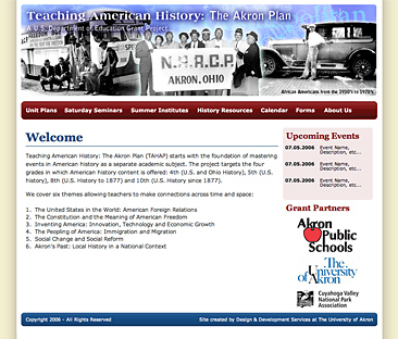Homepage for Teaching American History: The Akron Plan