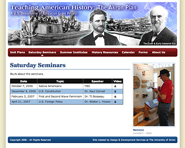 Sub-page for Teaching American History: The Akron Plan